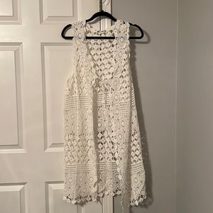 White bathing suit cover up